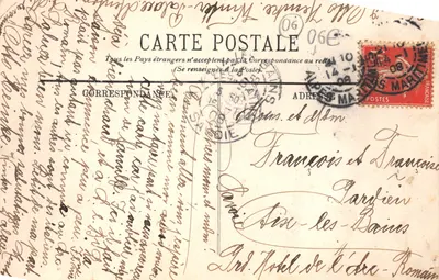 Menton — Une Allée de Palmiers — LL — Verso