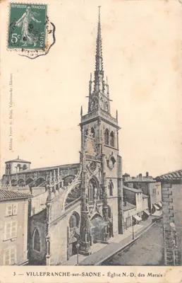 Villefranche-sur-Saône — Église N.-D. des Marais — Édition Veuve G. Balin, Villefranche