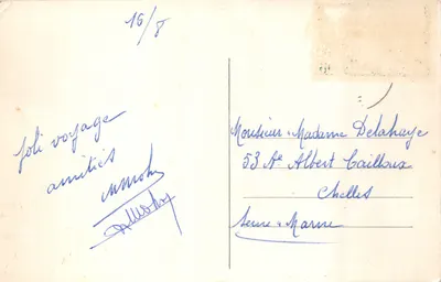 Dauphiné — Le Lautaret — Chalet-Hôtel et la Meije (3987 m.) — Cl.A.V. — n° 0180 — 裏面