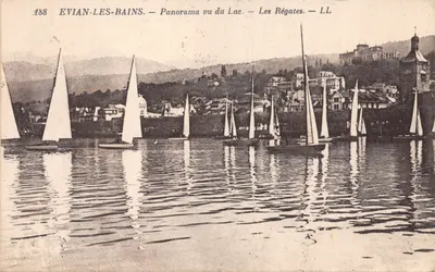 Évian-les-Bains — Panorama vu du Lac — Les Régates — LL