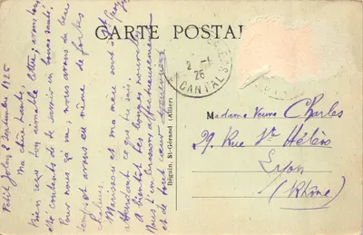 Neussargues — Le Rocher — L'Auvergne Pittoresque, éditeur Idéal, n° 7046 — 裏面