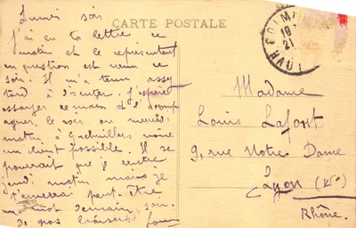 Colmar — Monument Bruat — éditeur imprimeur non visible, n° 43 — 裏面
