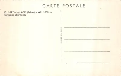 Villard-de-Lans (Isère) — vue panoramique du village en montagne — éditeur Combier Imp. Macon — 背面