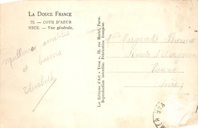 Nice — Vue générale — Les Éditions d'Art « Yvon », Paris — पीछे