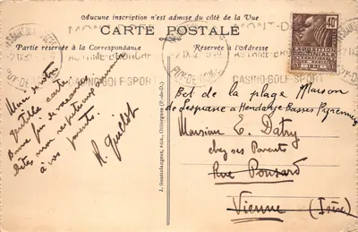 Entorno del MONT-DORE — Roche Sanadoire — G. D'O. n° 110 — Reverso