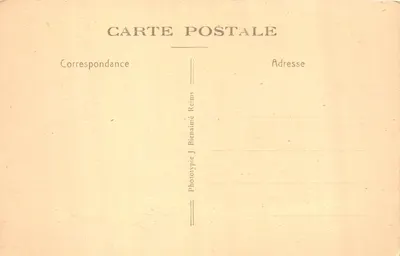 Reims - La Cathédrale — Façade Ouest - Les trois Porches — Cl. Rothier - Pailloux, lib., Reims — 背面