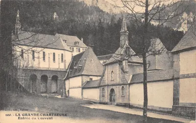 La Grande-Chartreuse — Entrée du Couvent — J.G., édit., Voiron, n° 100
