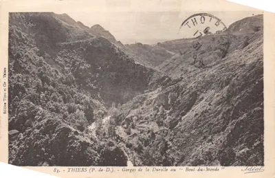 Gorges de la Durolle au "Bout-du-Monde" — Thiers (P.-de-D.) — Édition Tijou et Cie, Thiers, n°83