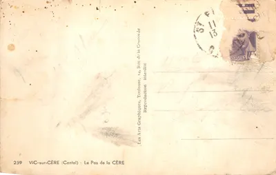 Le Pas de la CÈRE — Gorges avec passerelle en bois — éditeur ARGRA — Verso