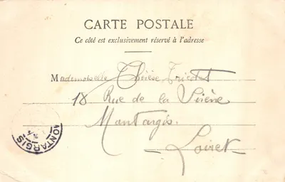 Nemours — Les Petits Fossés et l'Hospice — Coll. Davoigneau, 48, Rue de Paris, Nemours (S.-et-M.) — 裏面