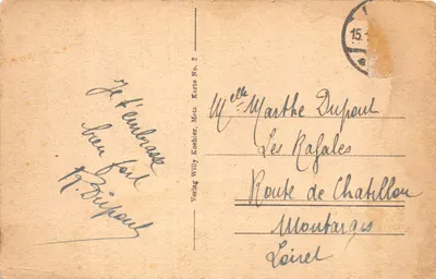 Metz — Katedra — wydawca Willy Koehler, Metz, nr 2 — Rewers