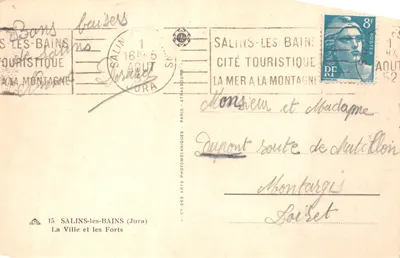 Salins-les-Bains — La Città e i Forti — C. des Arts Photomécaniques — Verso