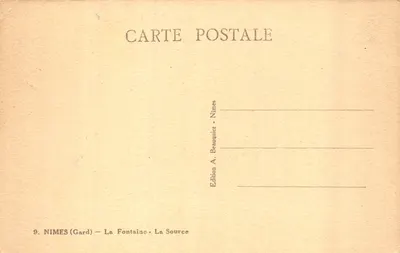 Nîmes (Gard) — La Fontaine - La Source — Édition A. Beauquier — पीछे