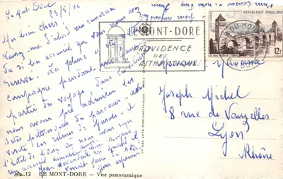 Panoramic view of Mont-Dore — Les Édembouches and the surrounding landscapes — publisher CM DES ARTS PHOTO-MÉCANIQUES — Back