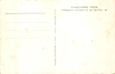 Château de La Sioule — Ruines sur le Rocher — C.A.P. — n°49 — Verso