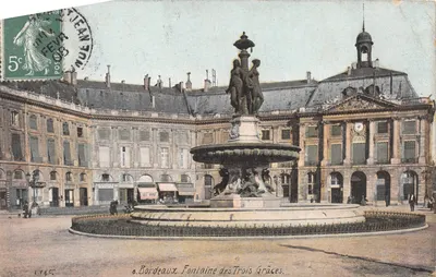 Bordeaux. Fontaine des Trois Grâces — éditeur L.V.G.C. n° 1056