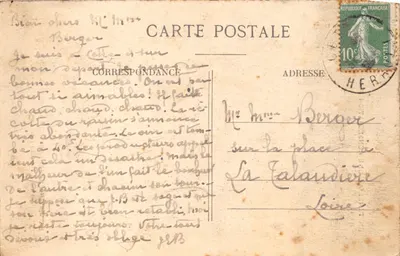 A Visão da Mensagem 1689 — cena religiosa com figuras e edifício no fundo — editor Gairal de Sérézin, Paris, 1922 — Verso
