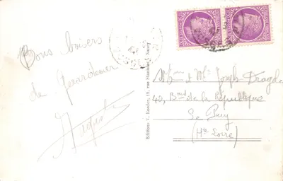 Gérardmer — Widok na jezioro z Lido — wydawca Laeder — Rewers