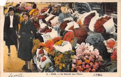 NICE — Le Marché aux Fleurs — L. Gililette et Cie, Édit. Photo - Nice
