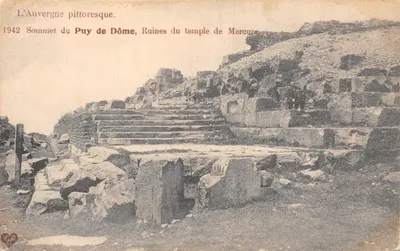 L'Auvergne pittoresque — Ruines du temple de Mercure au sommet du Puy de Dôme — éditeur V.D