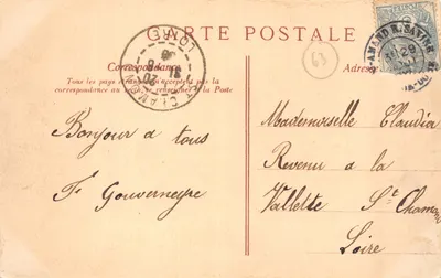 L'Auvergne pittoresque — Ruines du temple de Mercure au sommet du Puy de Dôme — éditeur V.D — Verso