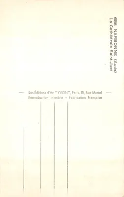 Cathédrale Saint-Just — Narbonne (Aude) — Éditions d'Art YVON — 裏面