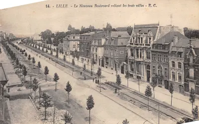 Lille - Le Nouveau Boulevard reliant les trois villes - E.C