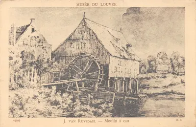 Moulin à eau — J. van Ruysdael — Musée du Louvre, n° 62592