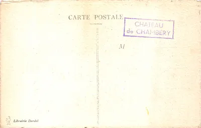 Château de Chambéry — La tour ronde — éditeur : Librairie Dardel — 裏面