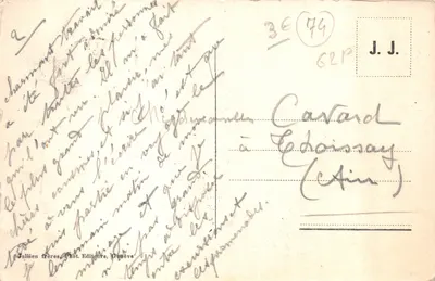 Chamonix — Vue du Mont-Blanc — J. J. 6007 — 裏面
