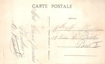 Orléans — Abside de la Cathédrale — éditeur L. Lenormand, n° 310 — 背面