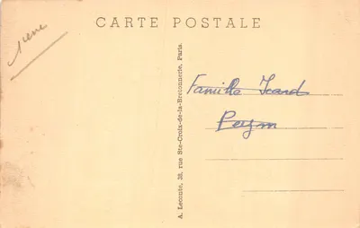 Paris — Tuileries Garden — view with the Eiffel Tower in the background — publisher A. Leconte, Paris — Back