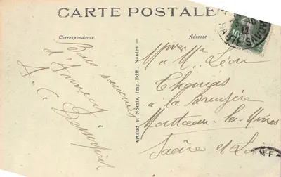 Les Gorges du Fier — vue du pont métallique — éditeur Artaud et Nozais, n°23 — 裏面