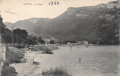 Nantua - The Signal — view of the lake with mountains in the background — publisher Lalege, photo Nanina