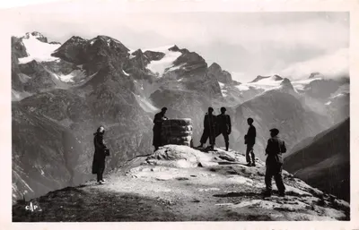 Vue des Alpes — Table d'Orientaion du Col de l'Iseran — éditeur Cie des Arts Photomécaniques, Paris