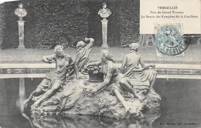 Versailles — Parc du Grand Trianon, Le Bassin des Nymphes dit la Cueillette — Mme Moreau, édit., Versailles