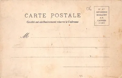 CANNES — Vue prise du Phare — éditeur SHAPAGA GENEVE — 背面