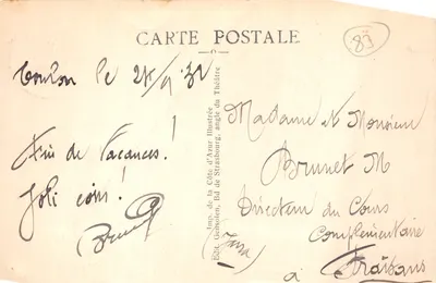 Côte d'Azur - Azure Coast 46 — TOULON - Bord de Mer — éditeur Imp. Gensolen, n° 83 — 背面