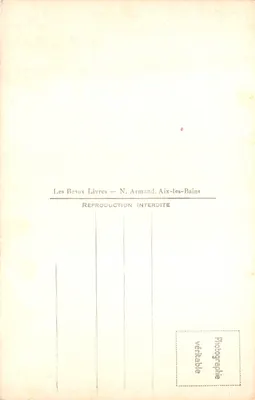 Aix-les-Bains — Le Lac et le Grand Colombier, Rochers de la Chambotte — éditeur N. Armand — 裏面
