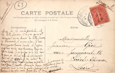 Royat — Les Hôtels — Lib. Bougé-Béal, 21 rue de l’Ecu, Clermont Ferrand — 裏面