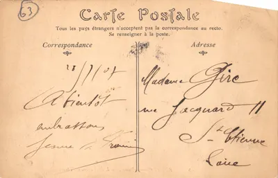 Royat (Puy-de-Dôme) — L'Établissement Thermal — éditeur CLERMONT FERRAND, n° 96 — 裏面