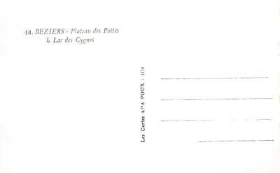 Béziers — Plateau des Poètes — editore APA (stampa sulla carta) — Verso