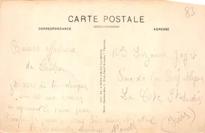 Toulon — Vue générale — éditeur IMPRIMÉ SUR LA CARTE 21 bis — 背面
