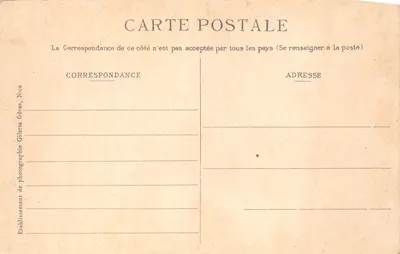 Nice — Jetée-Promenade, par un coup de Mer — Collection Artistique, Édition Giletta, phot., Nice, n° 172 — Verso