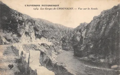 Les Gorges de Chouvigny — Vue sur la Sioule — L'Auvergne Pittoresque, n°1434