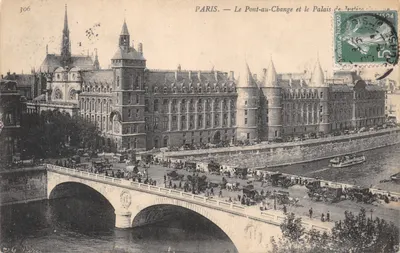 Paris — Le Pont-au-Change et le Palais de Justice — Imprimerie Parisienne n° 306