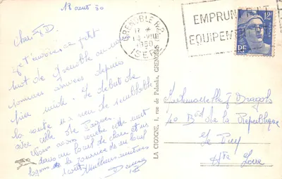 Grenoble (Isère) — Les quais. La Moucherotte (alt. 1906 m) — La Cigogne — पीछे