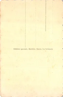 HAUTES-VOSGES - O cemitério dos Caçadores, no Col du Wettstein — editor Boehler, n.º 106 — Verso