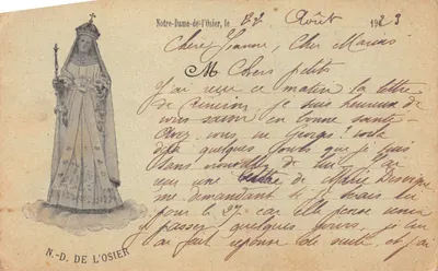 Notre-Dame-de-l'Osière — représentation de la Vierge Marie — éditeur N.-D. DE L'OSIER