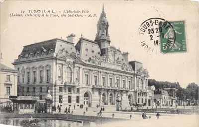 Tours (Loire-et-Loire) — L'Hôtel-de-Ville, côté Sud-Ouest — A.P. (éditeur)
